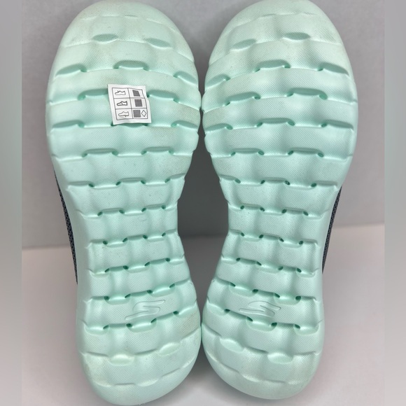 Skechers Go Walk Joy Sensational Day Womens Sz 8.5 124187 Displays Grey/Mint - Picture 14 of 15